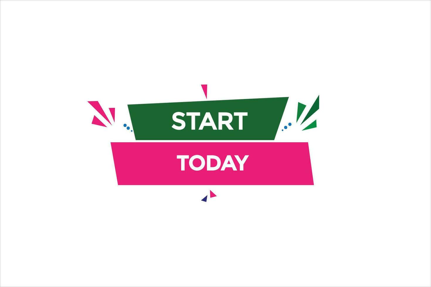 new website, click button start today , level, sign, speech, bubble  banner, vector