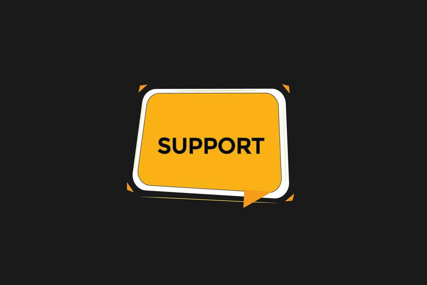 new website, click button support, level, sign, speech, bubble  banner, vector