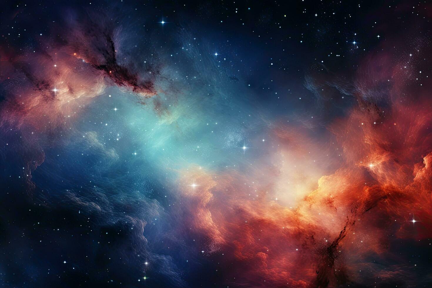 AI generated Stars of a planet and galaxy in a free space Elements of this image furnished by NASA, AI Generated photo