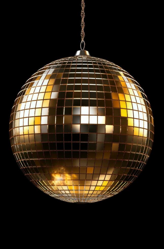 AI generated disco ball hanging from the ceiling disco photo