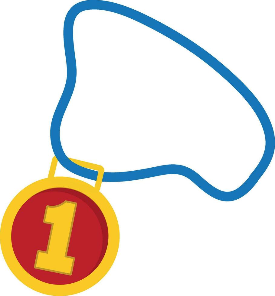 Golden medal with number one sign Stock Vector by ©polesovsky 46700167