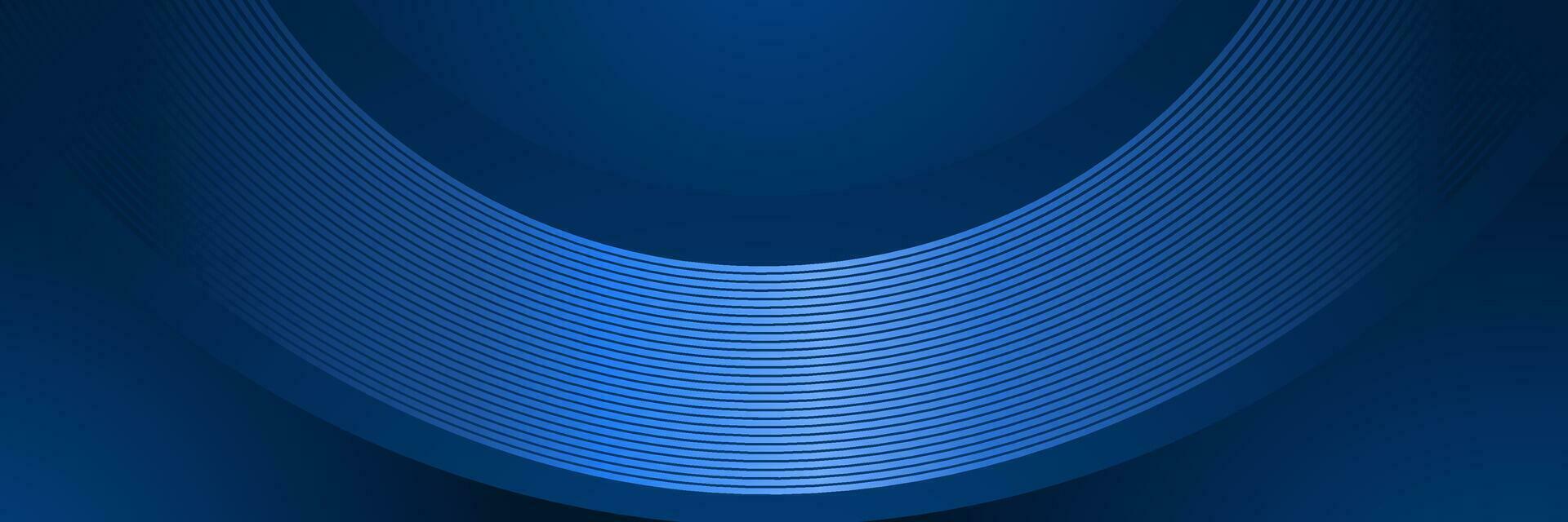abstract business dark blue wave background with glowing lines vector
