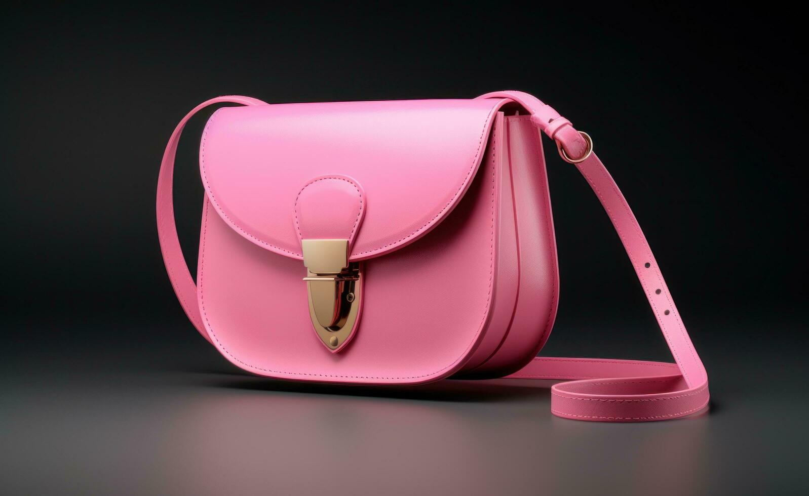 AI generated the pink leather bag a new design photo