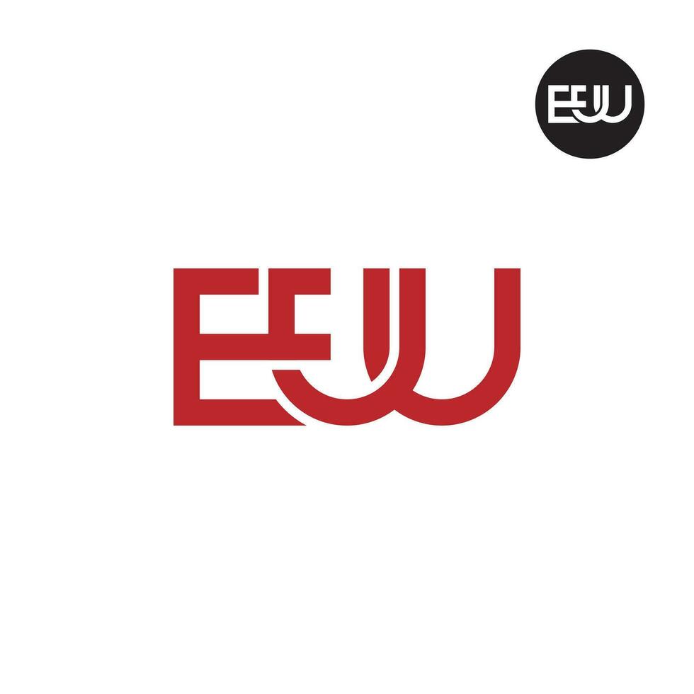Letter EUU Monogram Logo Design vector