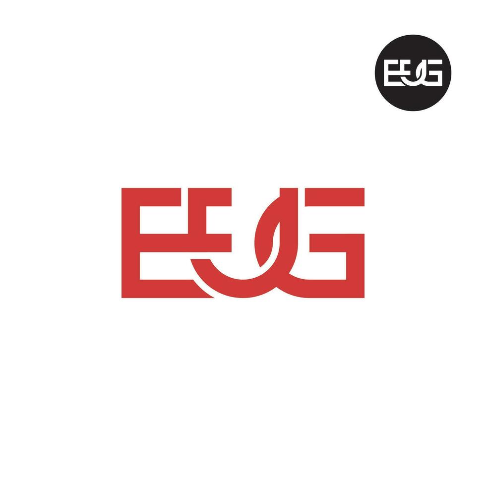 Letter EUG Monogram Logo Design vector