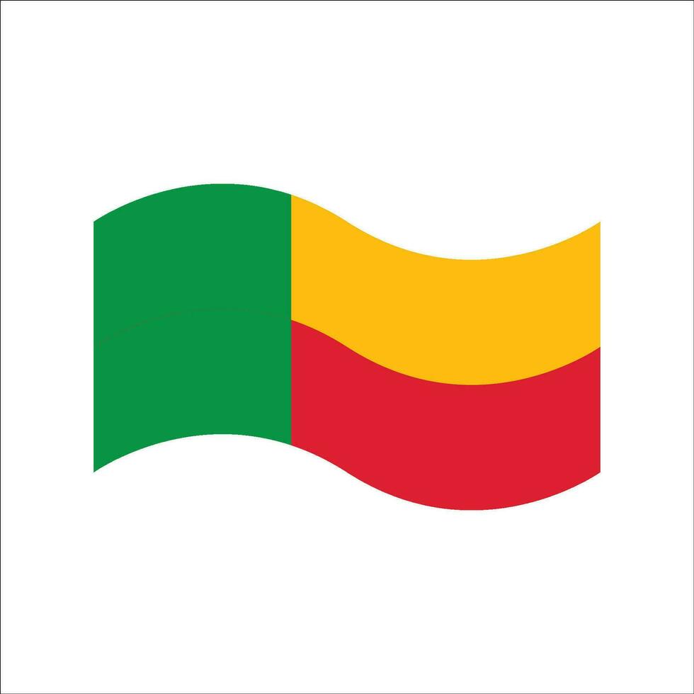 Benin flag icon vector template