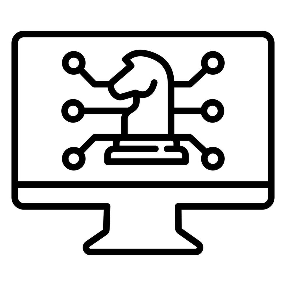 Digital Strategy Icon line vector illustration