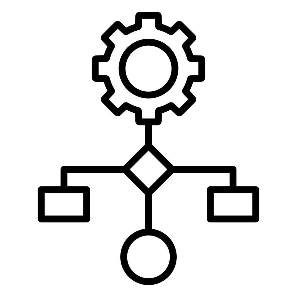 Workflow Optimization Icon line vector illustration