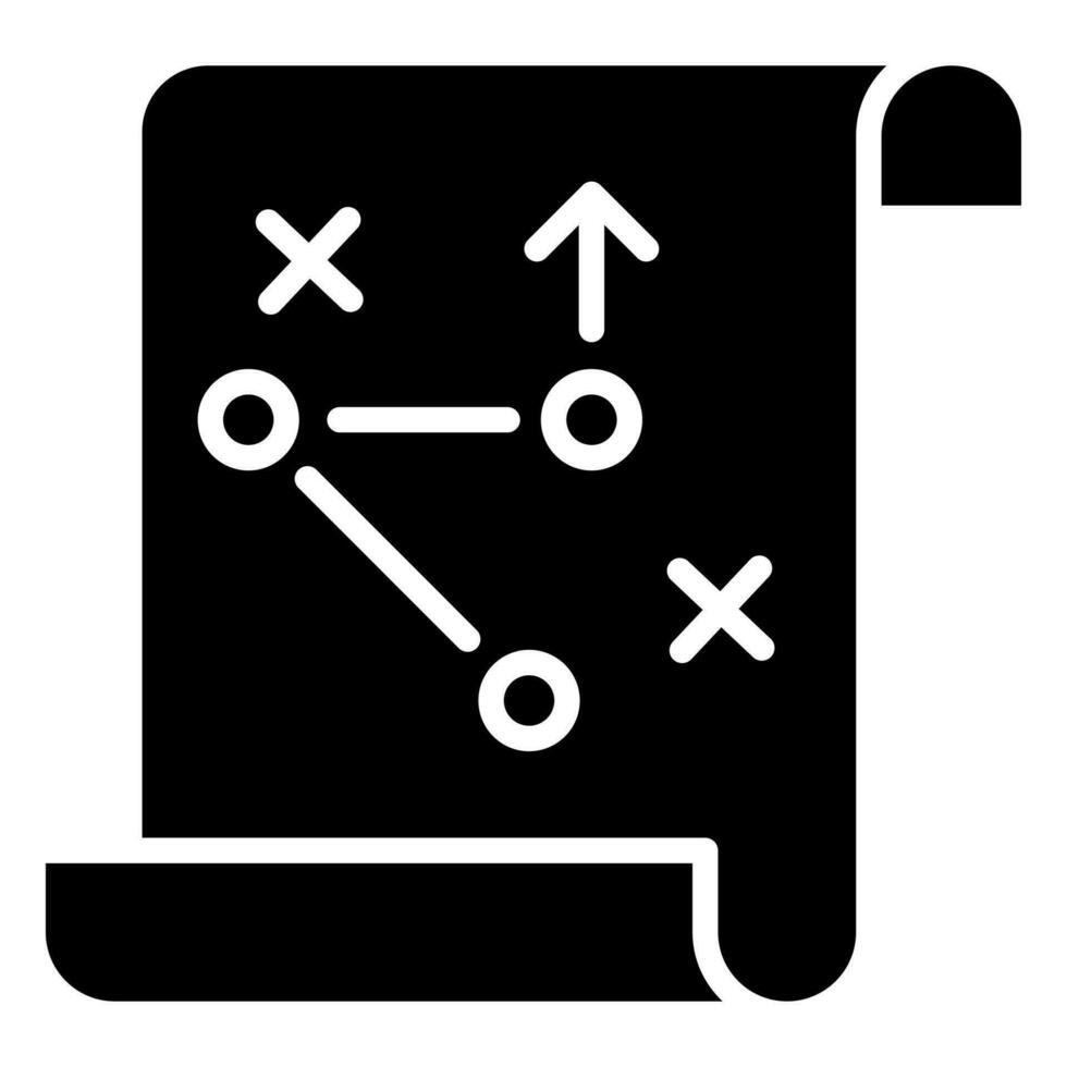 estratégico planificación icono línea vector ilustración