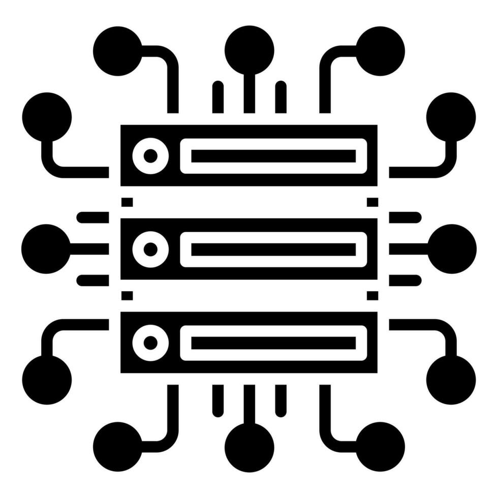 Technology Integration Icon line vector illustration