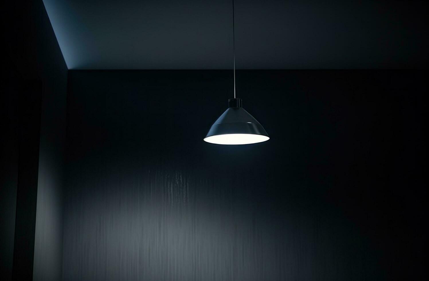 AI generated light reflected from the ceiling in a room in light photo