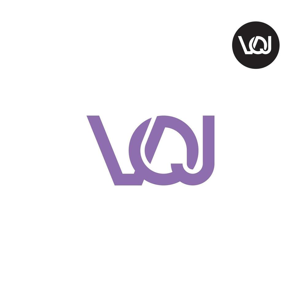 letra Voj monograma logo diseño vector