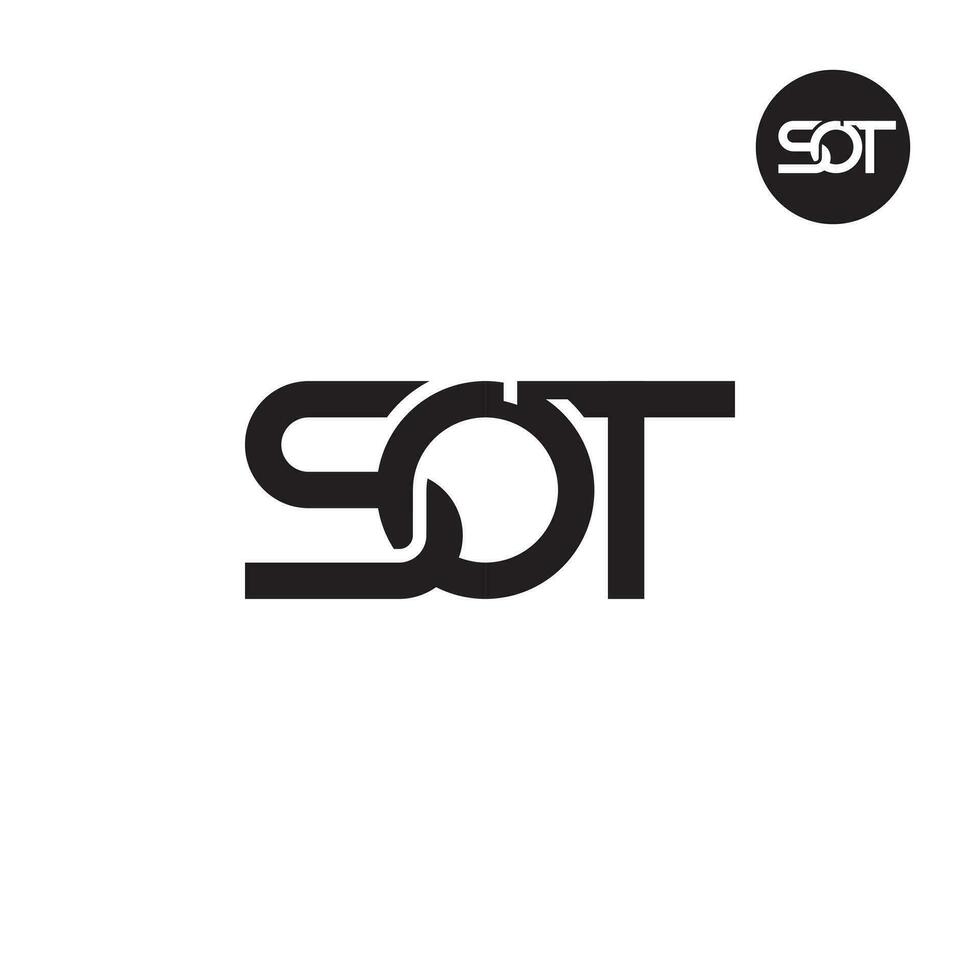 Letter SOT Monogram Logo Design vector