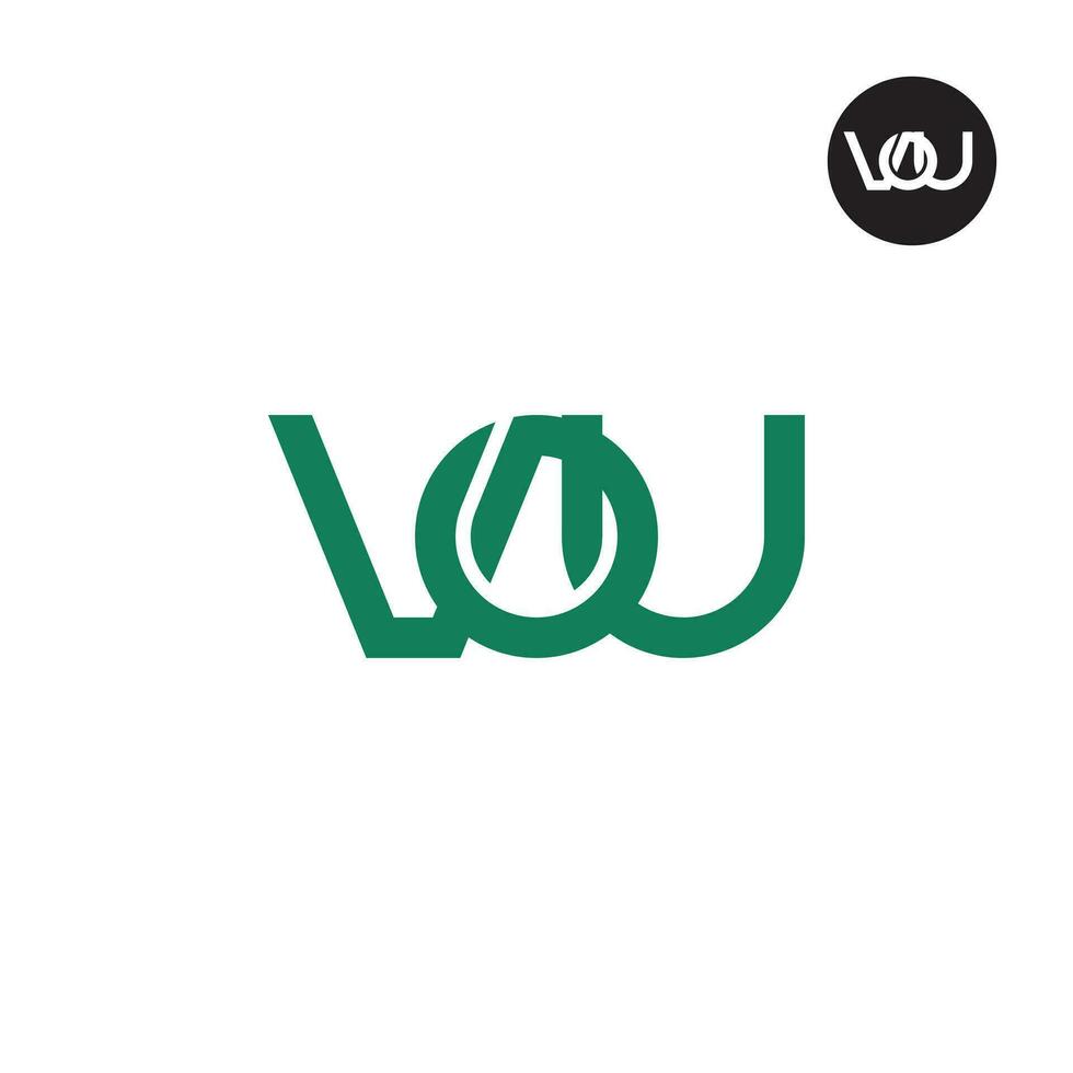 Letter VOU Monogram Logo Design vector