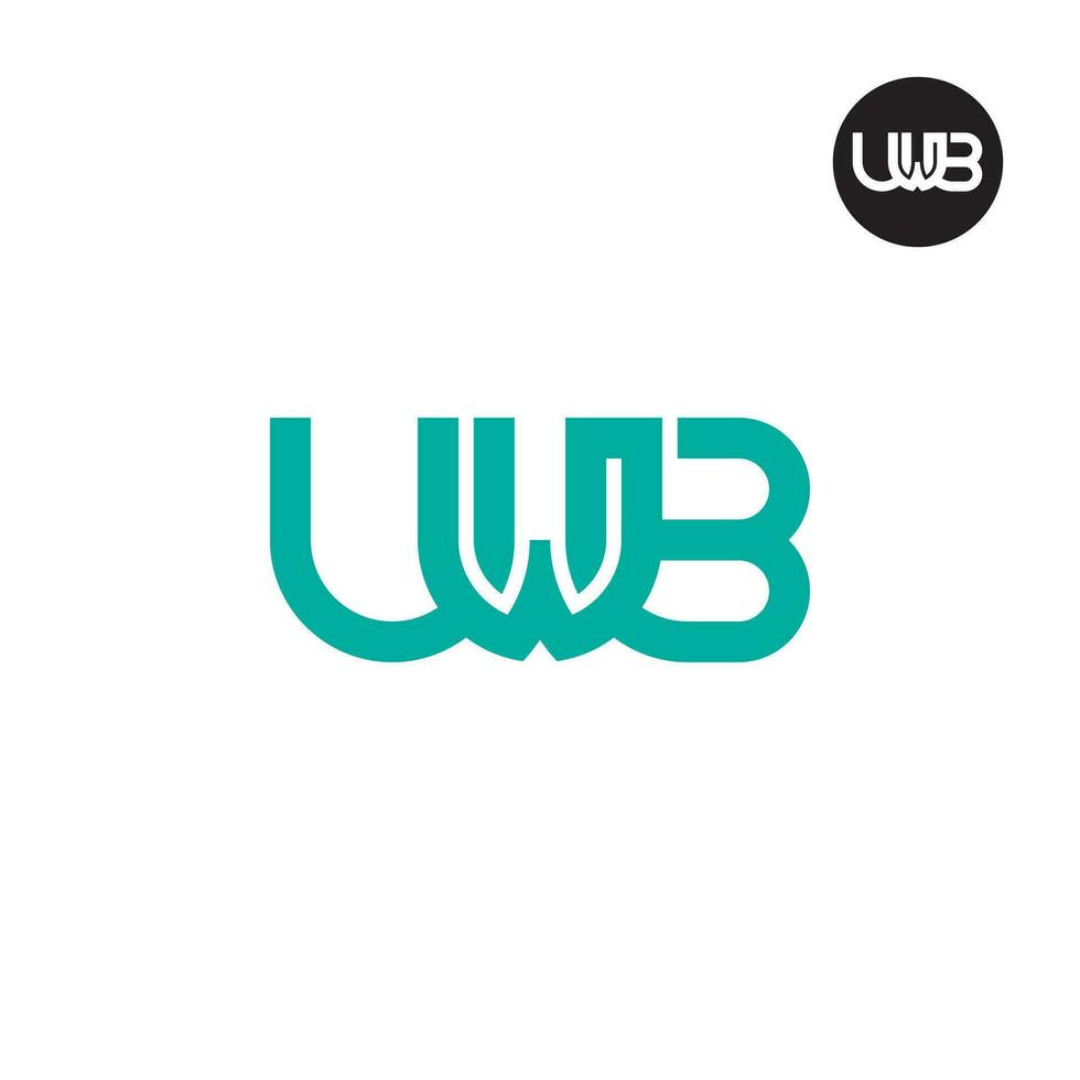 letra uwb monograma logo diseño vector