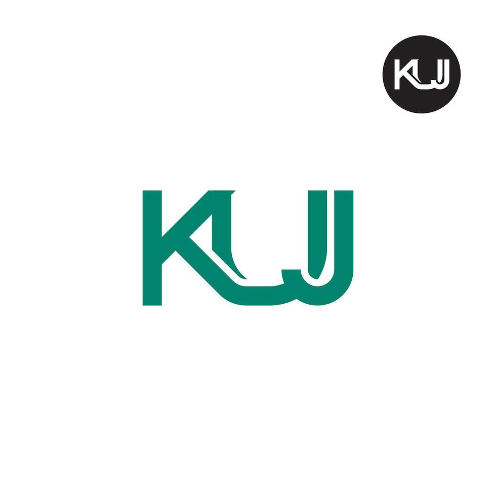 Letter KUJ Monogram Logo Design vector