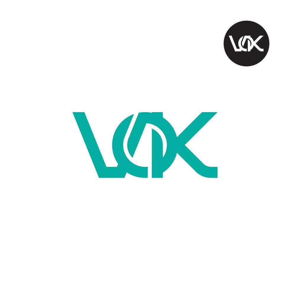 Letter VOK Monogram Logo Design vector