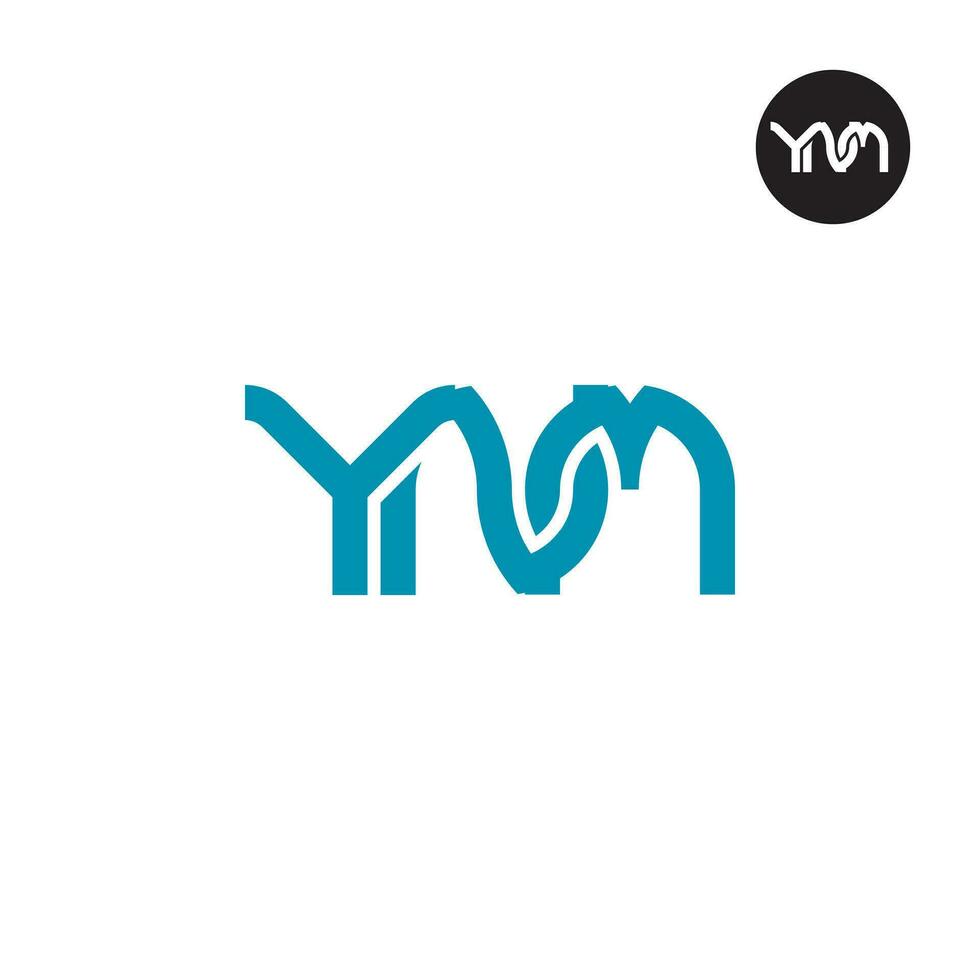 Letter YNM Monogram Logo Design vector