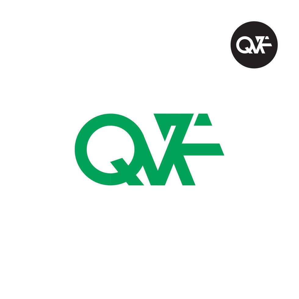 Letter QVF Monogram Logo Design vector