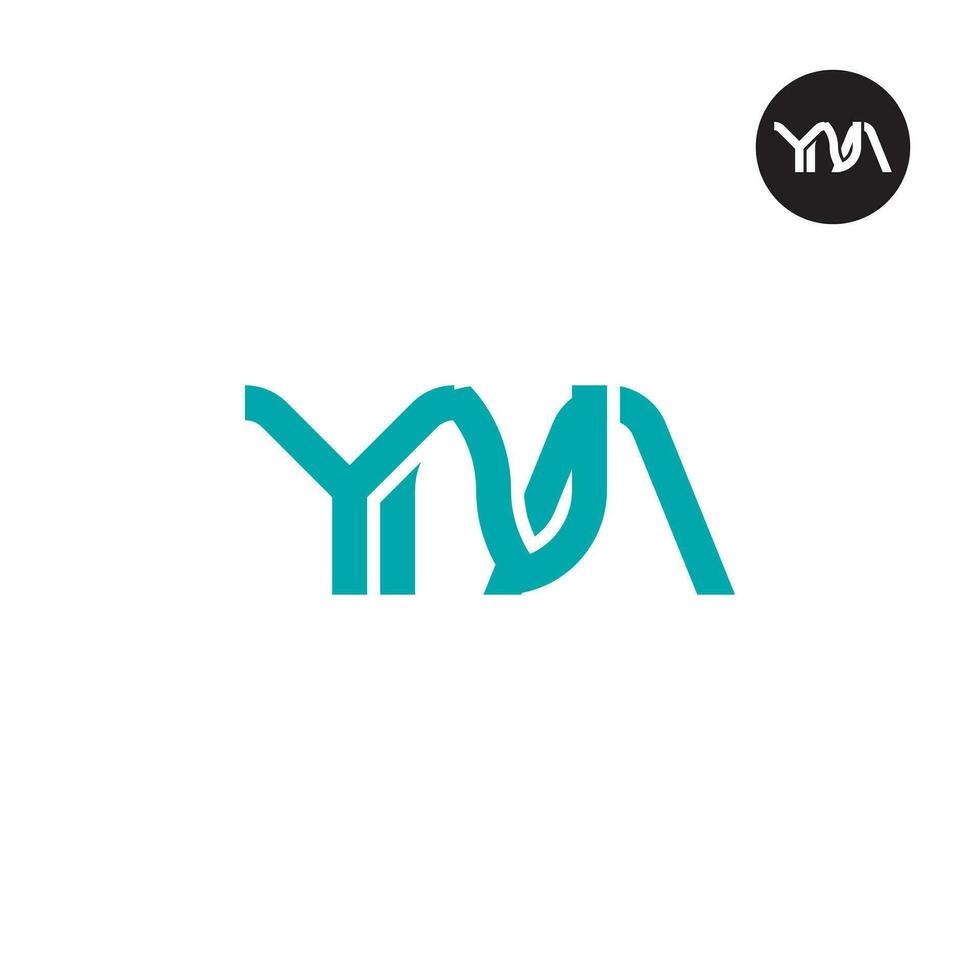 Letter YNA Monogram Logo Design vector