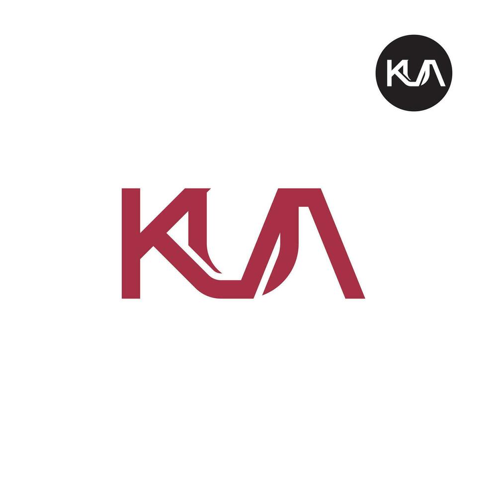 Letter KUA Monogram Logo Design vector