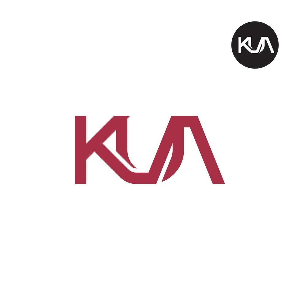 letra kúa monograma logo diseño vector