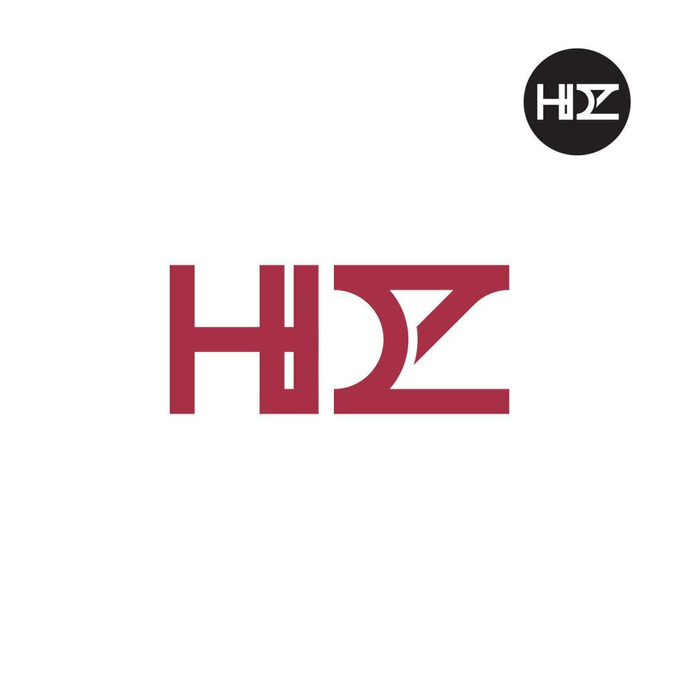 Letter HDZ Monogram Logo Design vector