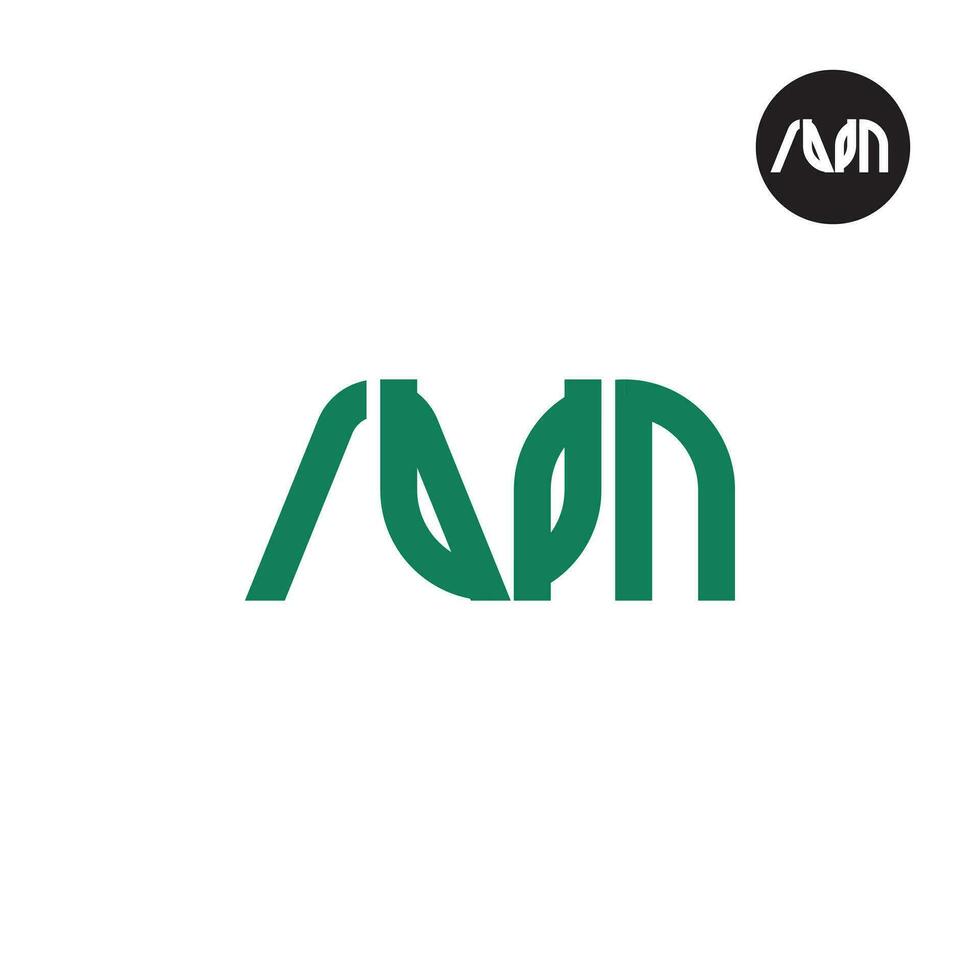 letra aum monograma logo diseño vector