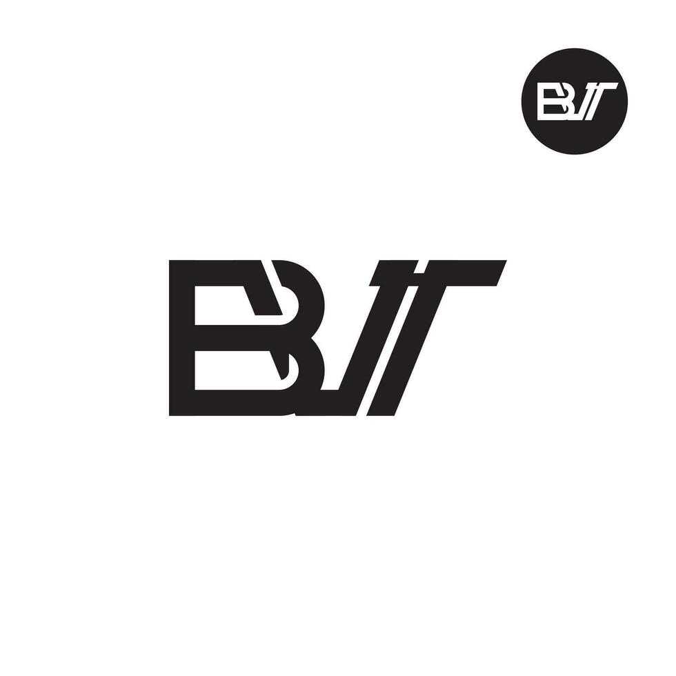 letra bvt monograma logo diseño vector