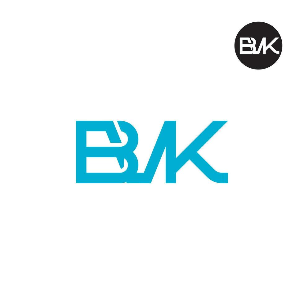 Letter BVK Monogram Logo Design vector