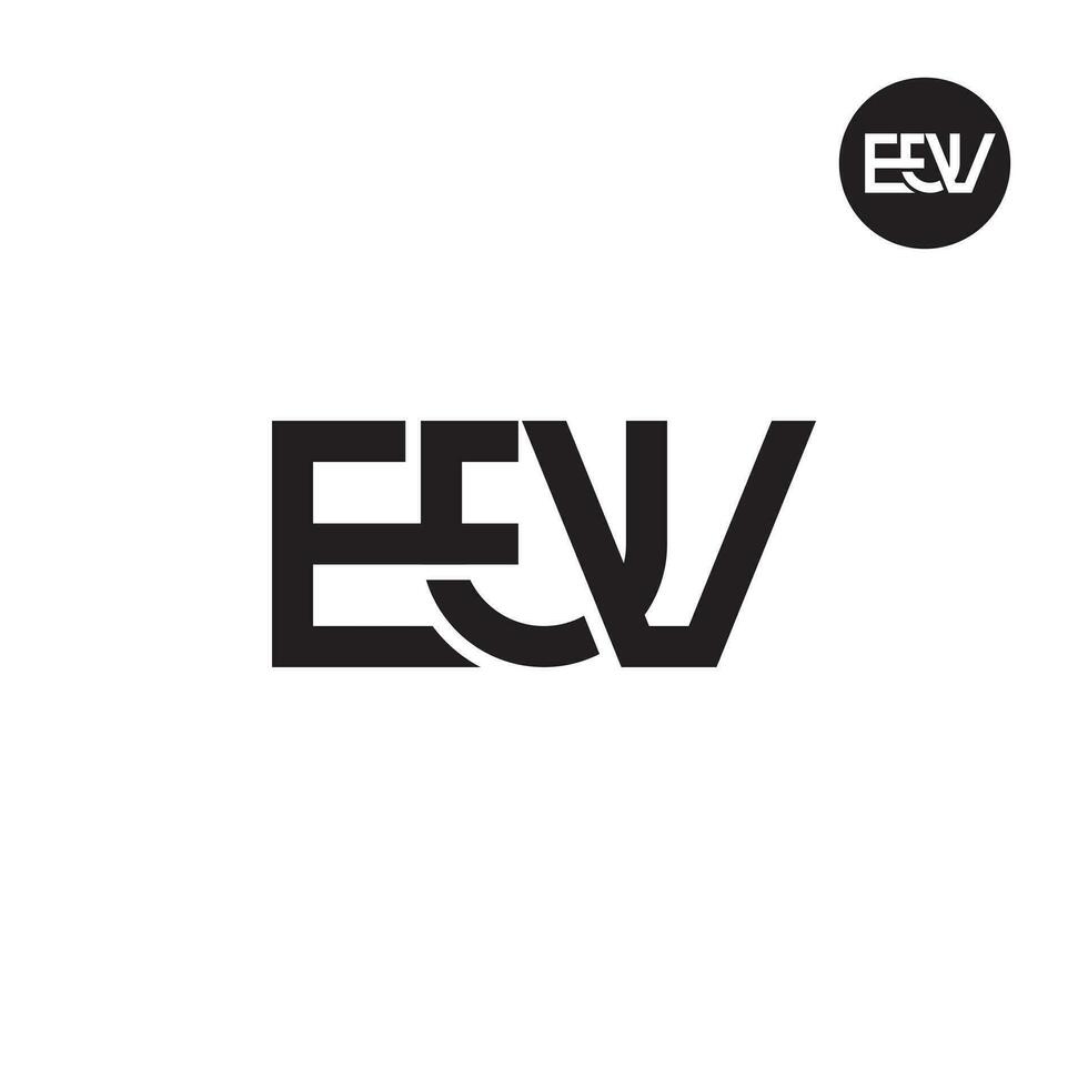 Letter EUV Monogram Logo Design vector