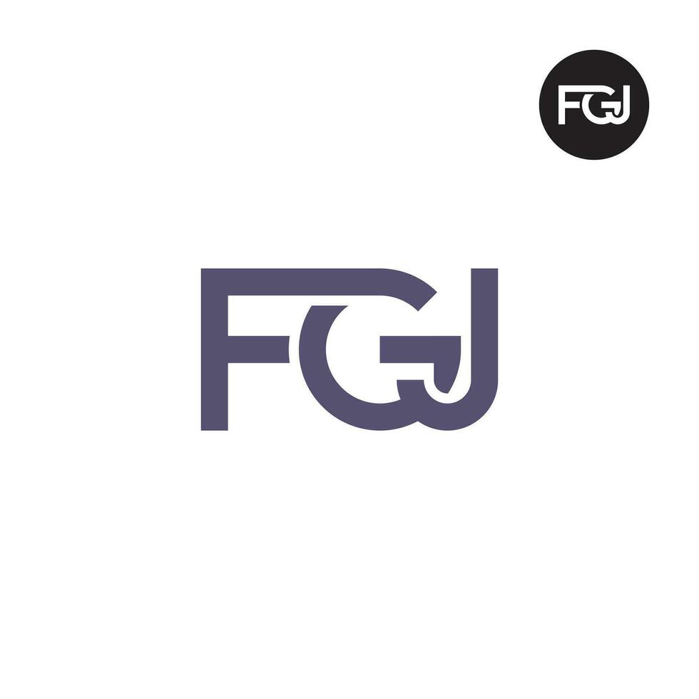 letra fgj monograma logo diseño vector