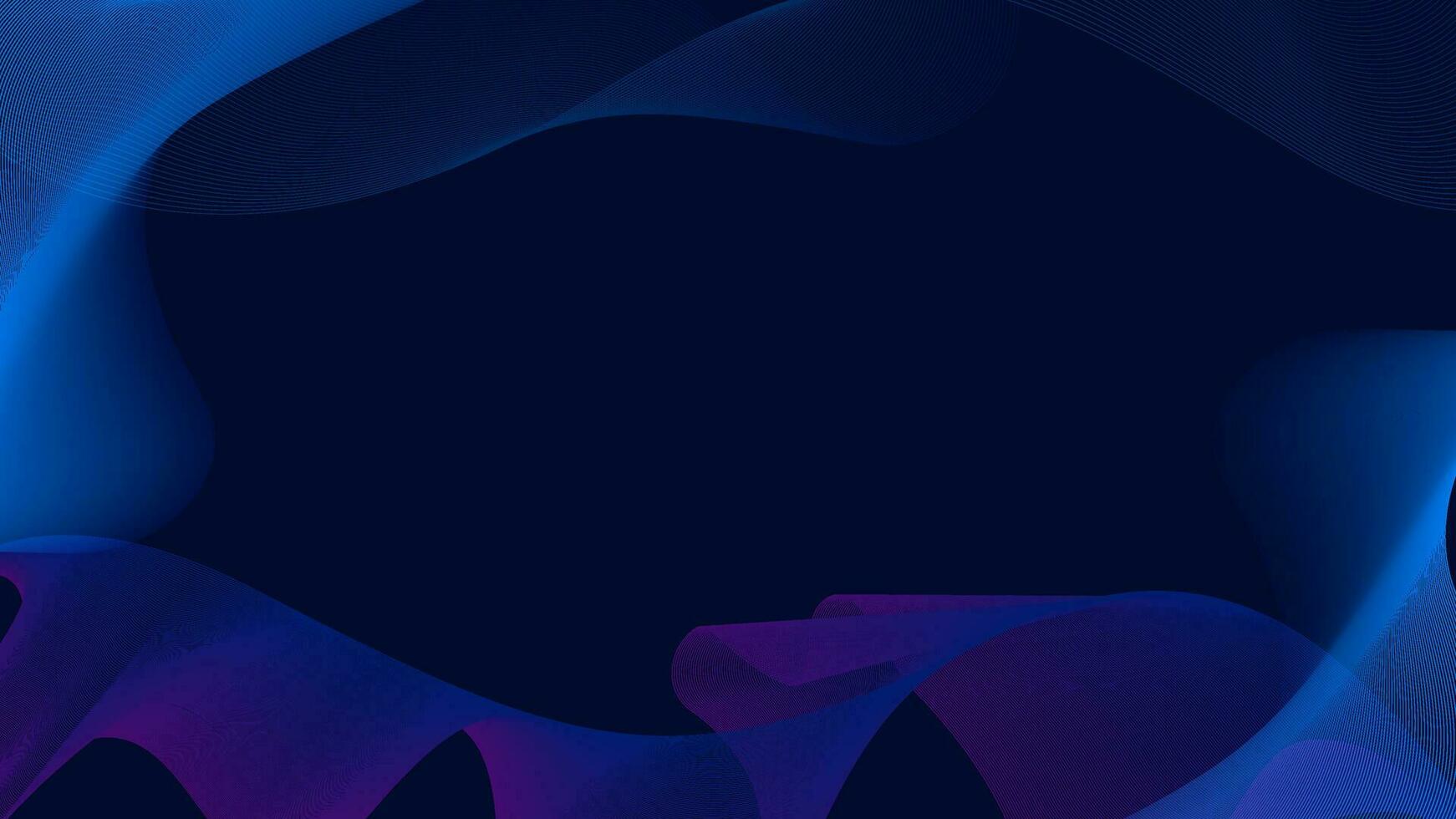 abstract blue and purple waves line none color effect on a dark background vector