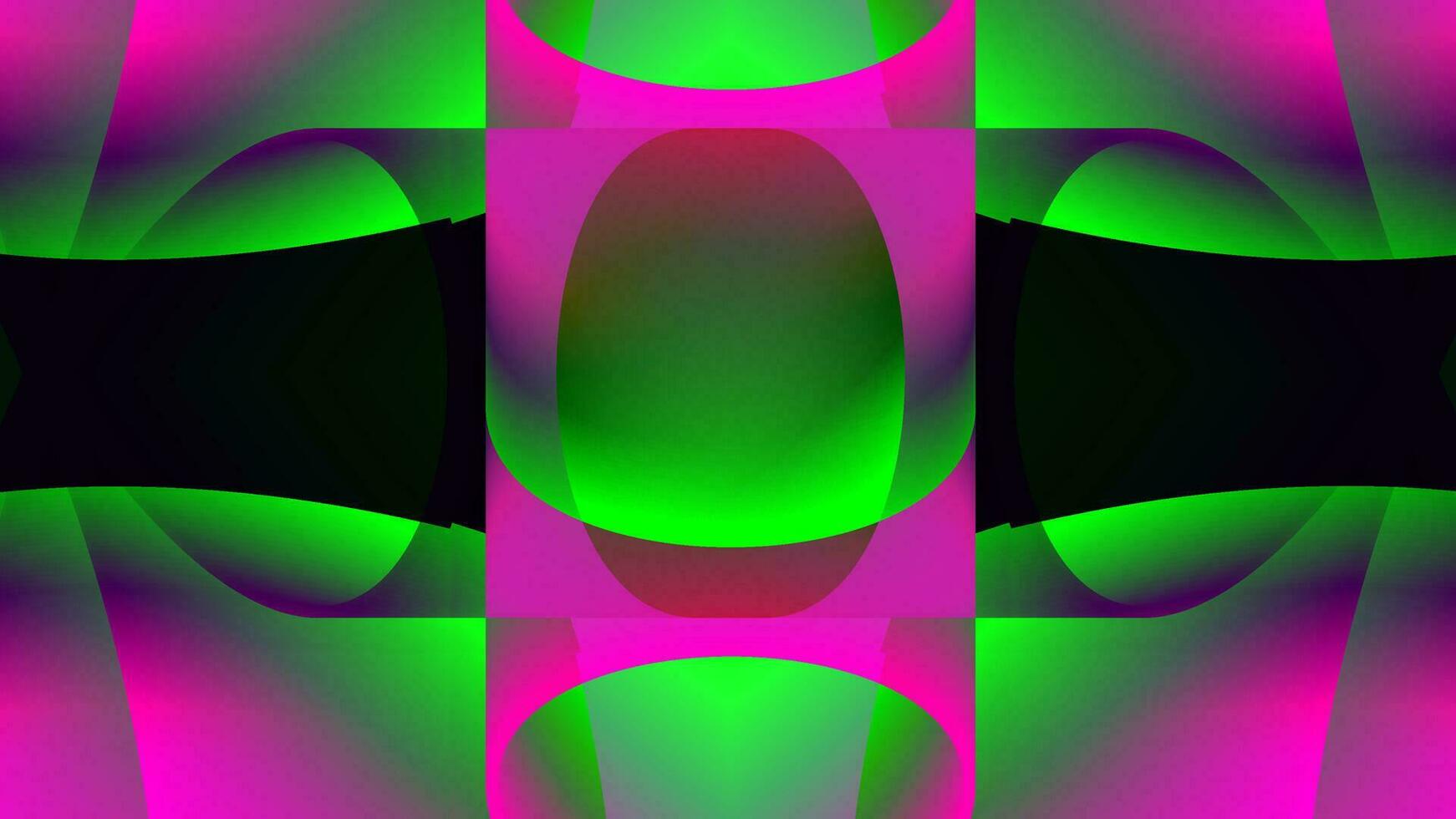 a green and pink abstract background with a circular design vector