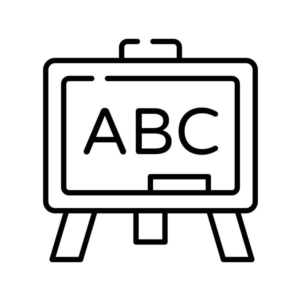 Alphabets of board, icon of class board, school board, english class vector