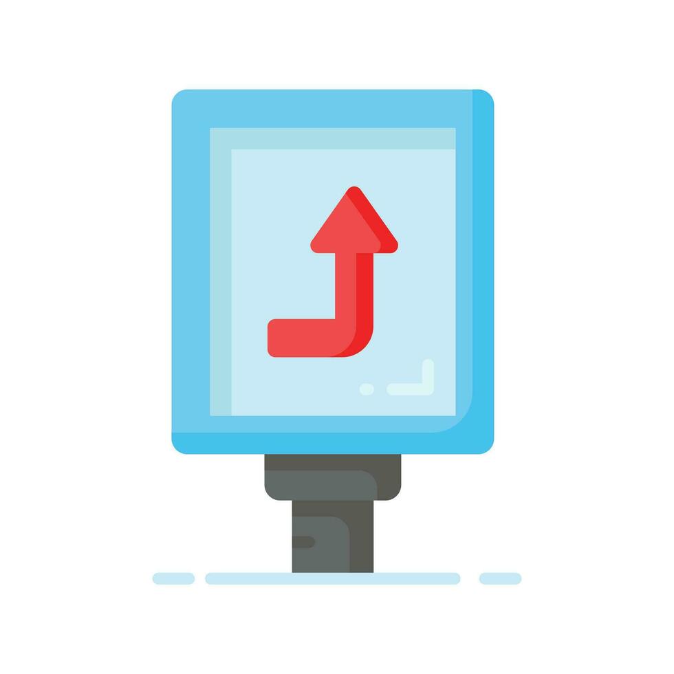 Modern icon of traffic signal, isolated on white background vector