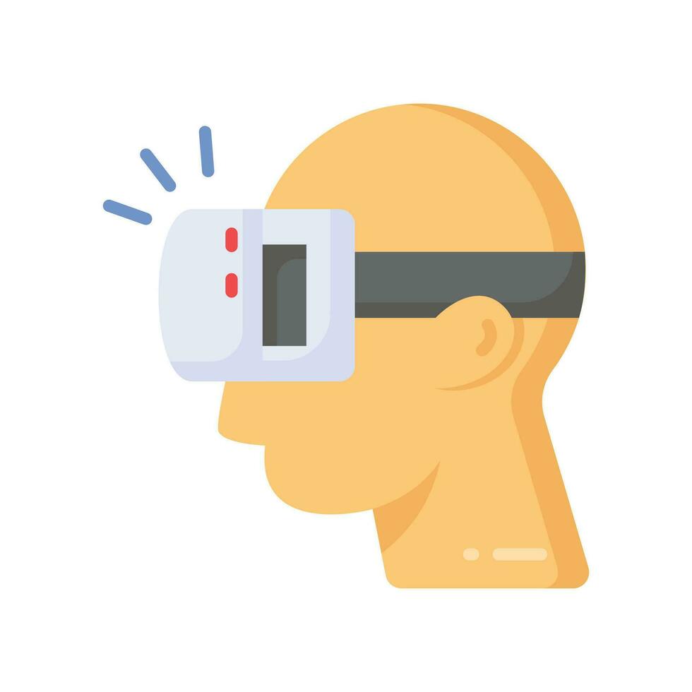 Modern vector design of virtual reality headset, ready for premium use