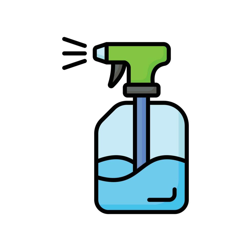 un increíble icono de agua rociar botella, limpieza rociar botella vector diseño
