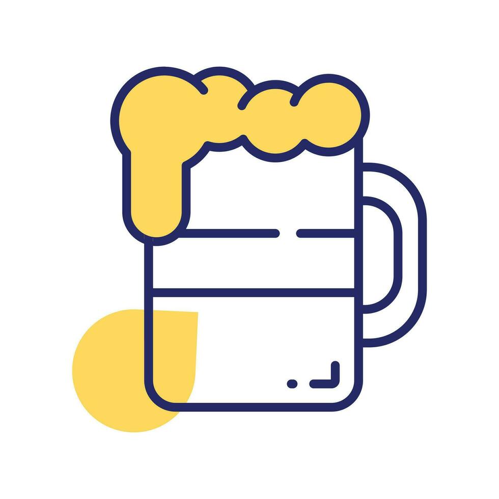 Cheers vector icon in new style, editable design of beer mug