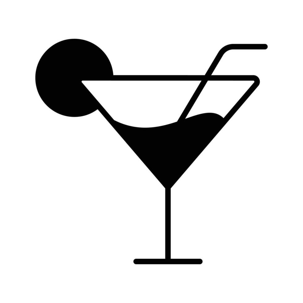 A glass of fresh drink with piece of lemon showing concept icon of party drink vector