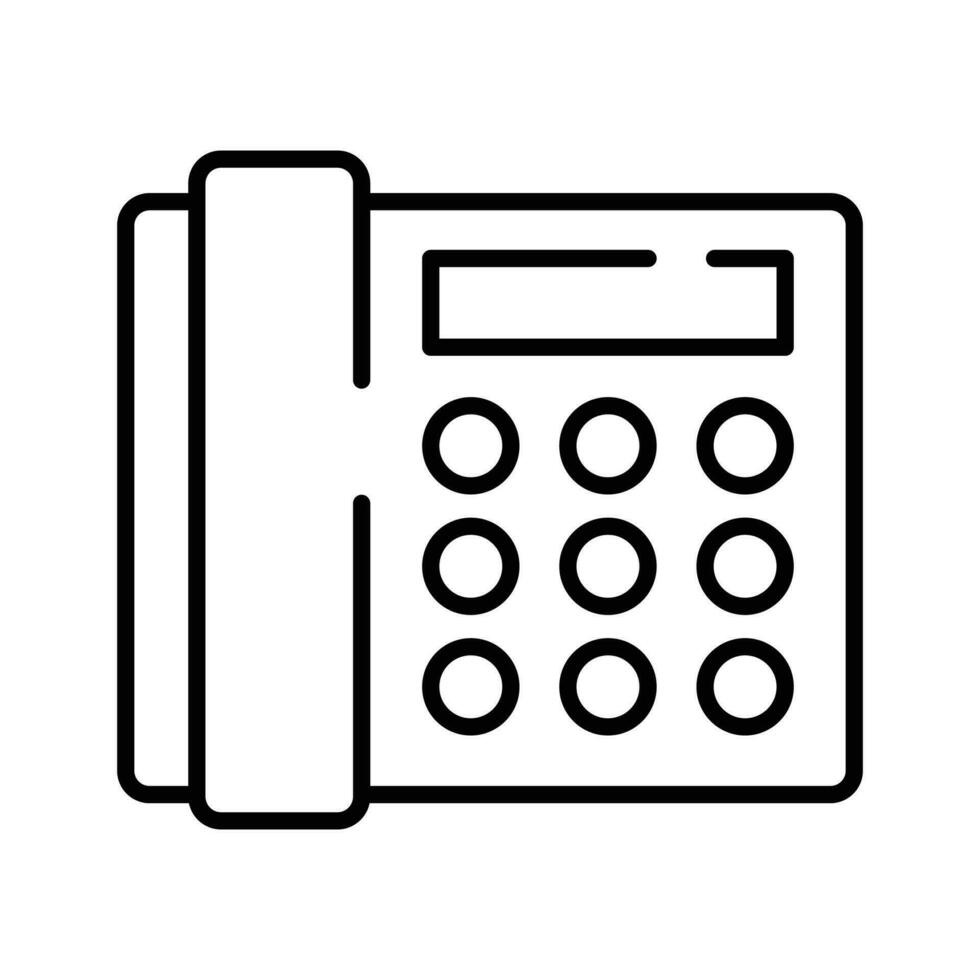 Icon of vintage telephone, vector design of landline