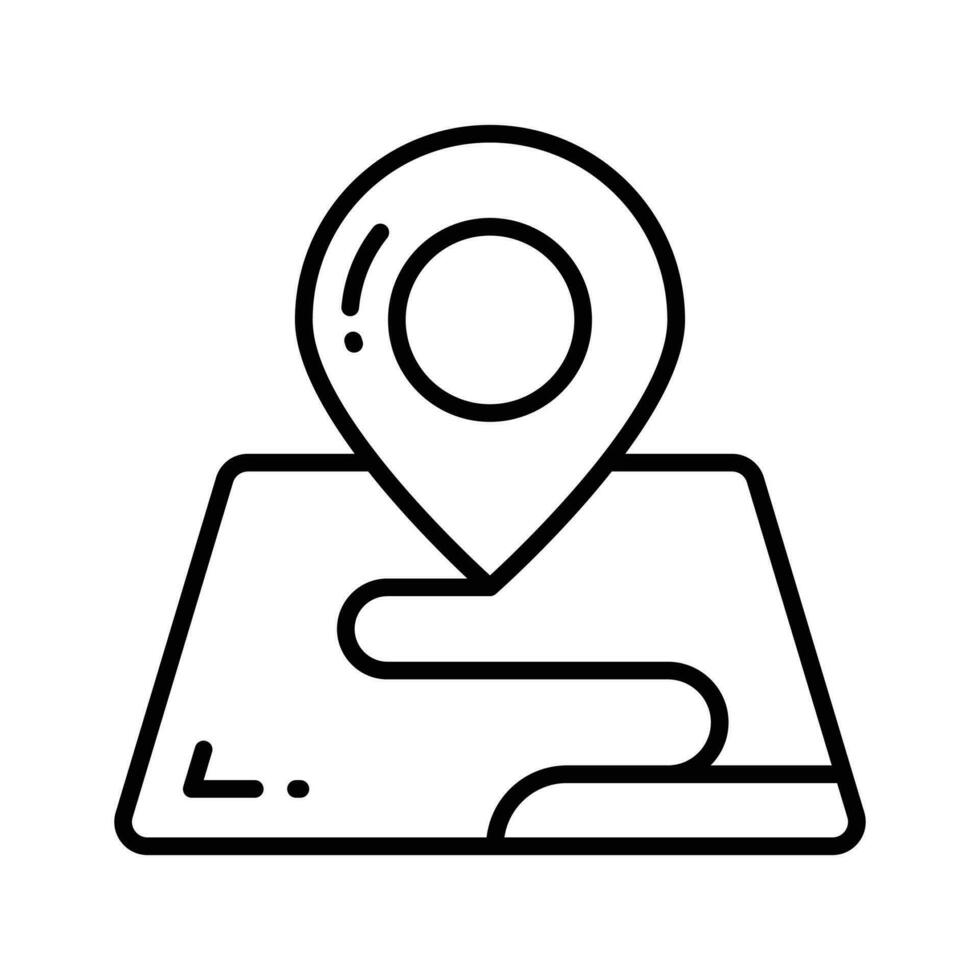 Visually perfect icon of location map, editable vector