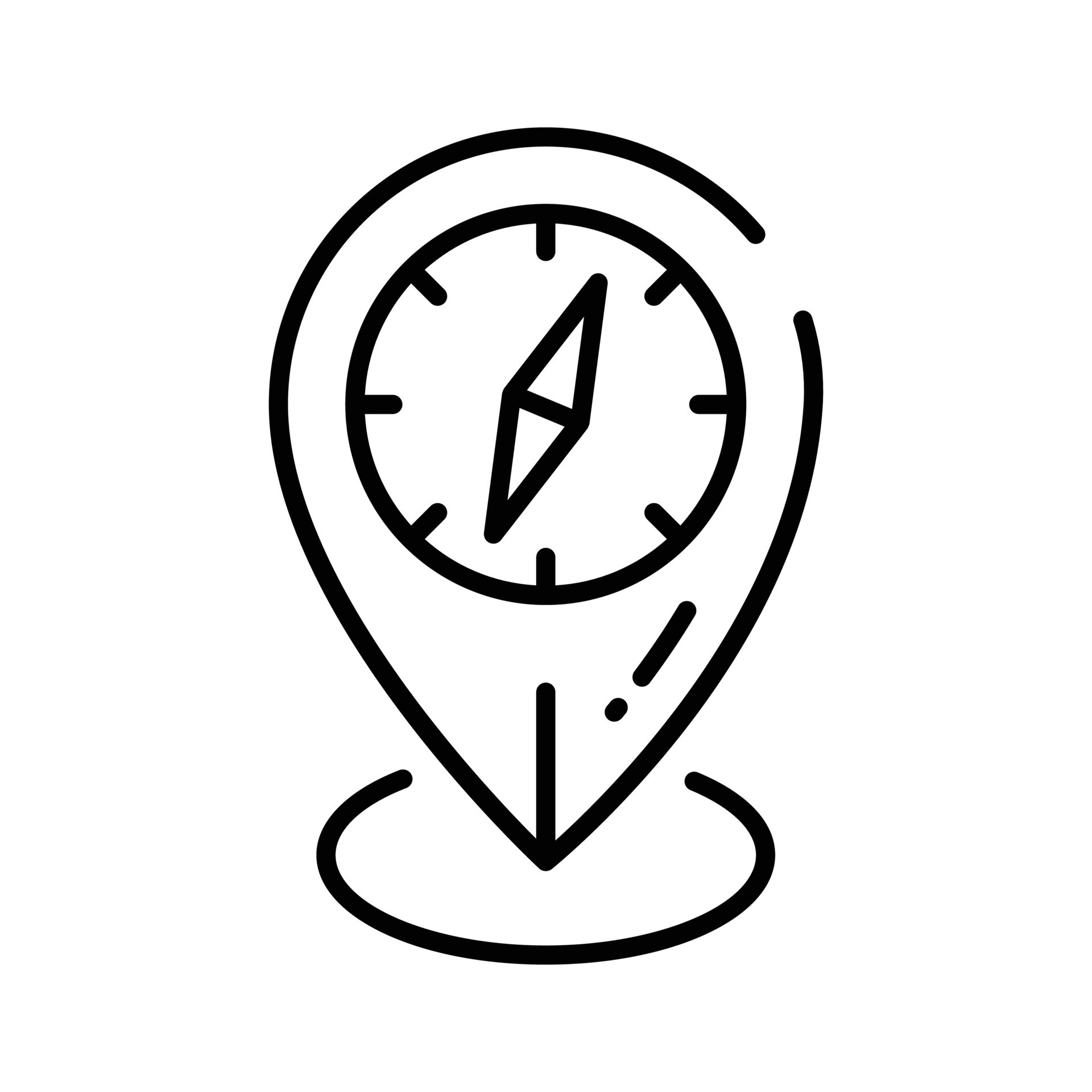 An amazing vector design of compass in modern style, navigation tool