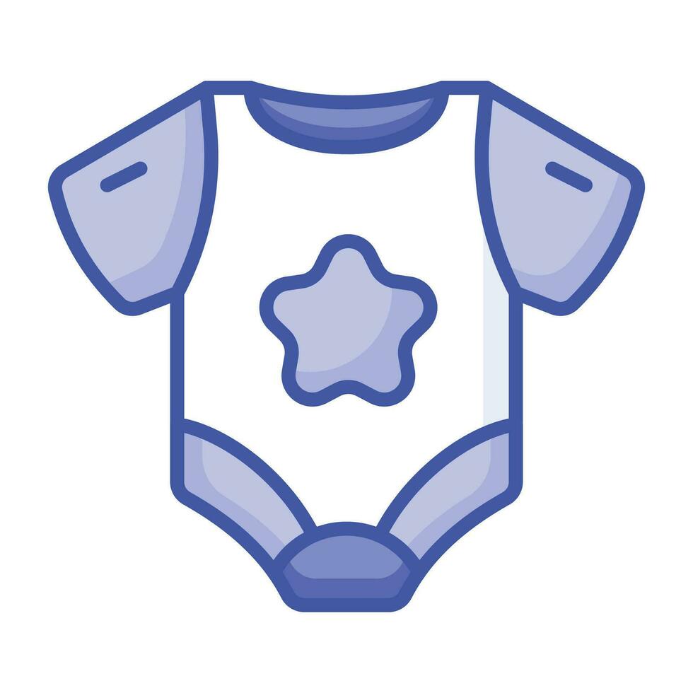 Icon of baby romper in modern style, baby dress vector design