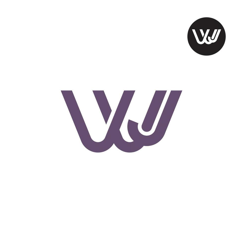 letra vvj o wj monograma logo diseño vector