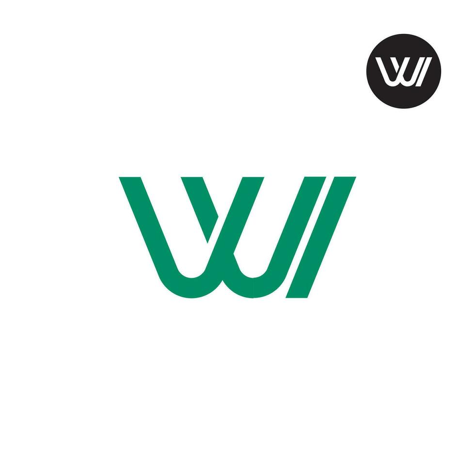 Letter VVI or WI Monogram Logo Design vector