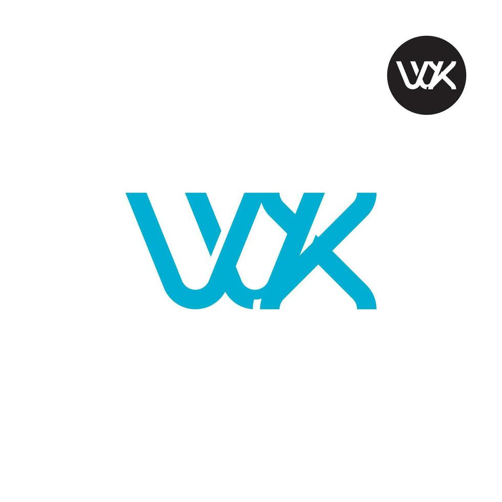Letter VVX or WX Monogram Logo Design vector