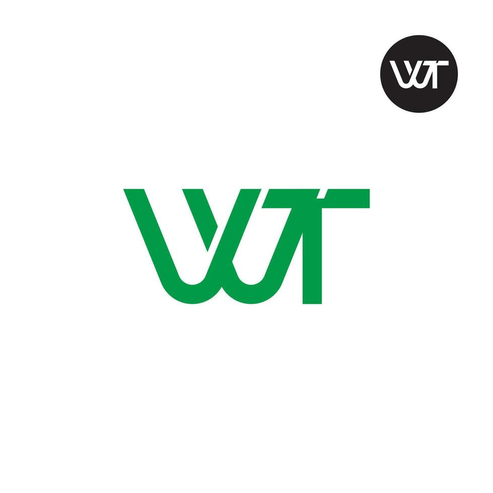 Letter VVT or WT Monogram Logo Design vector
