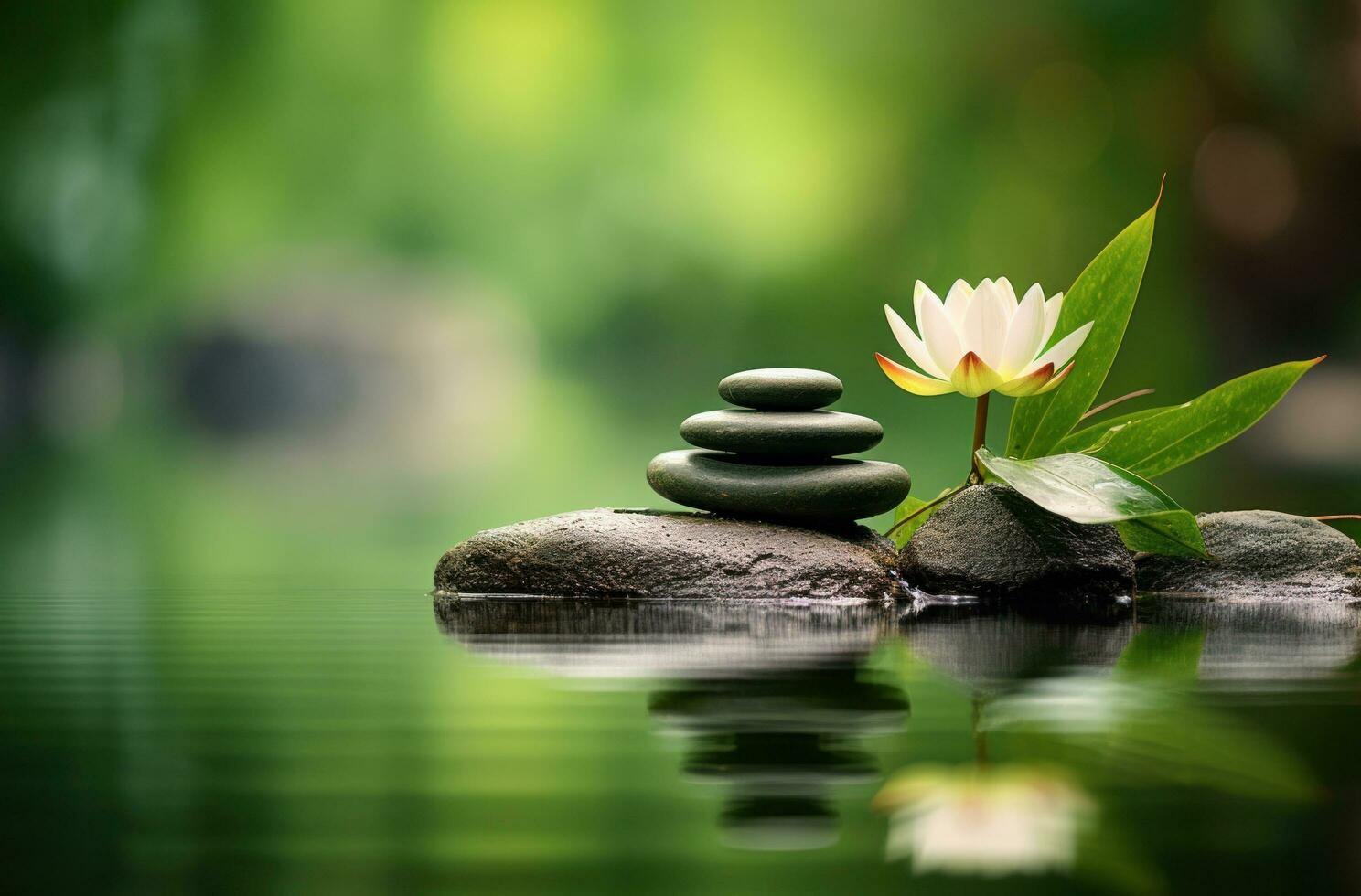 AI generated images of balance meditation chinese calligraphy and shiats photo
