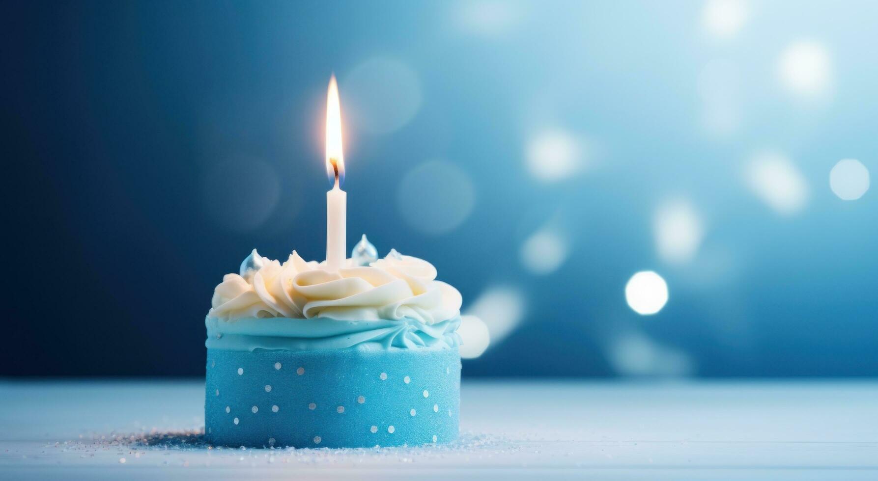 AI generated birthday candle cake photo